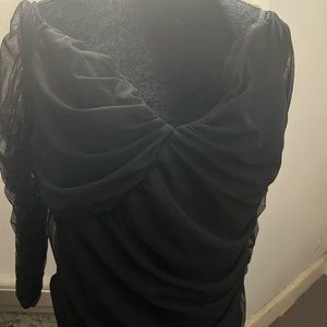 Fashion Nova Long Sleeve Black Bodysuit